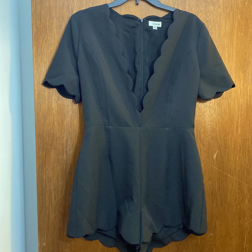 Black short romper